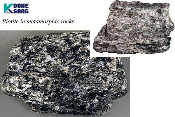 بیوتیت (میکای سیاه) چیست و چه کاربردی دارد؟ 5 بیوتیت در سنگ های دگرگونی